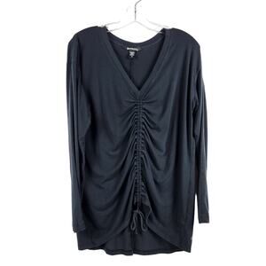 Athleta Womens M Crossover Ruched Long Sleev Top